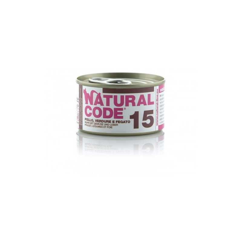 Natural Code 15 - Pollo Verdure e Fegato 85g