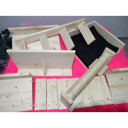 Percorso in legno per gatti - kit A - 6 pezzi