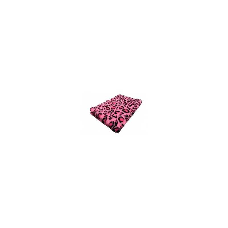 Fat Bed Fucsia Leopardato con Latex antiscivolo 75x50